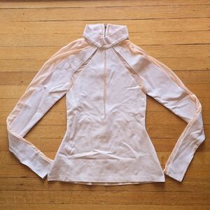 Free People, Monarch Mesh Panel Top, Ballerina Pink, EUC, Women's XS